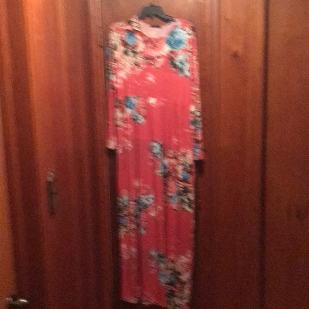 Womens Floral Maxi Dress XL